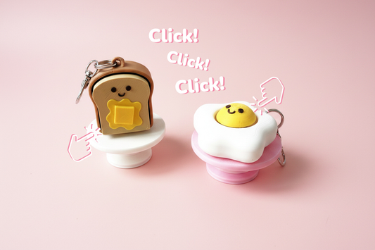 Llavero Clicker Tostada y Huevo