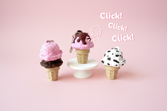 Llavero Clicker Cono de Helado