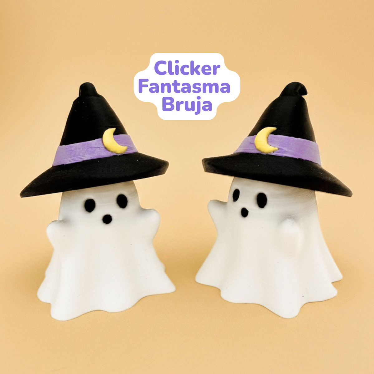 Llavero Clicker Fantasma Bruja