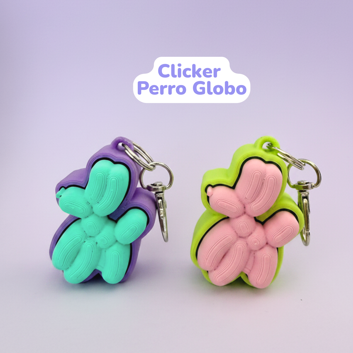 Llavero Clicker Perro Globo