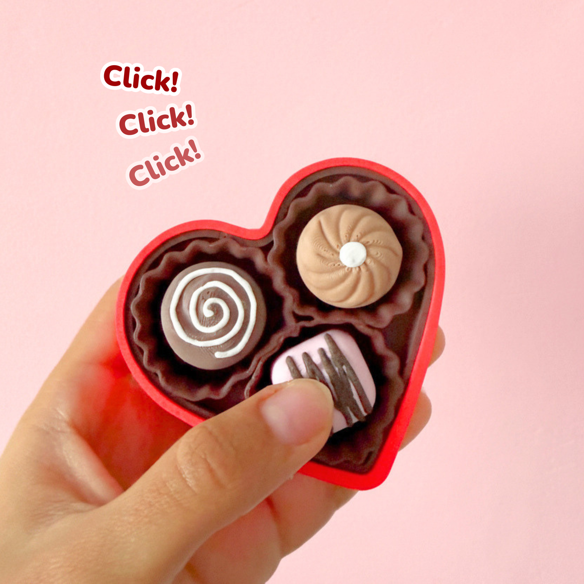 Clicker Caja de Chocolates Corazón