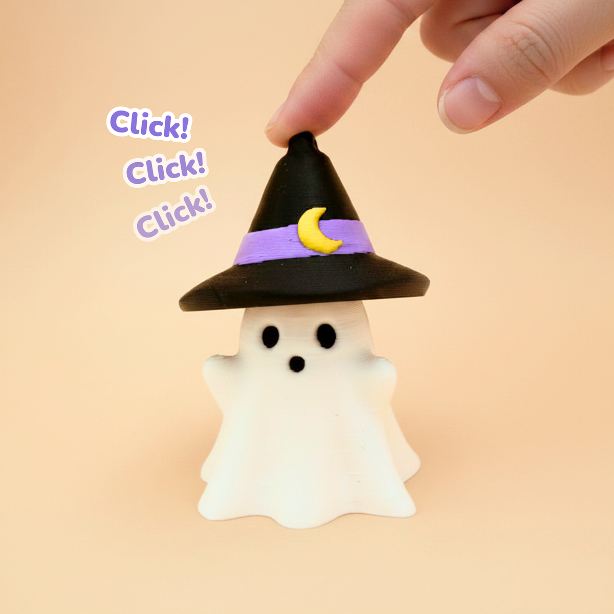 Llavero Clicker Fantasma Bruja