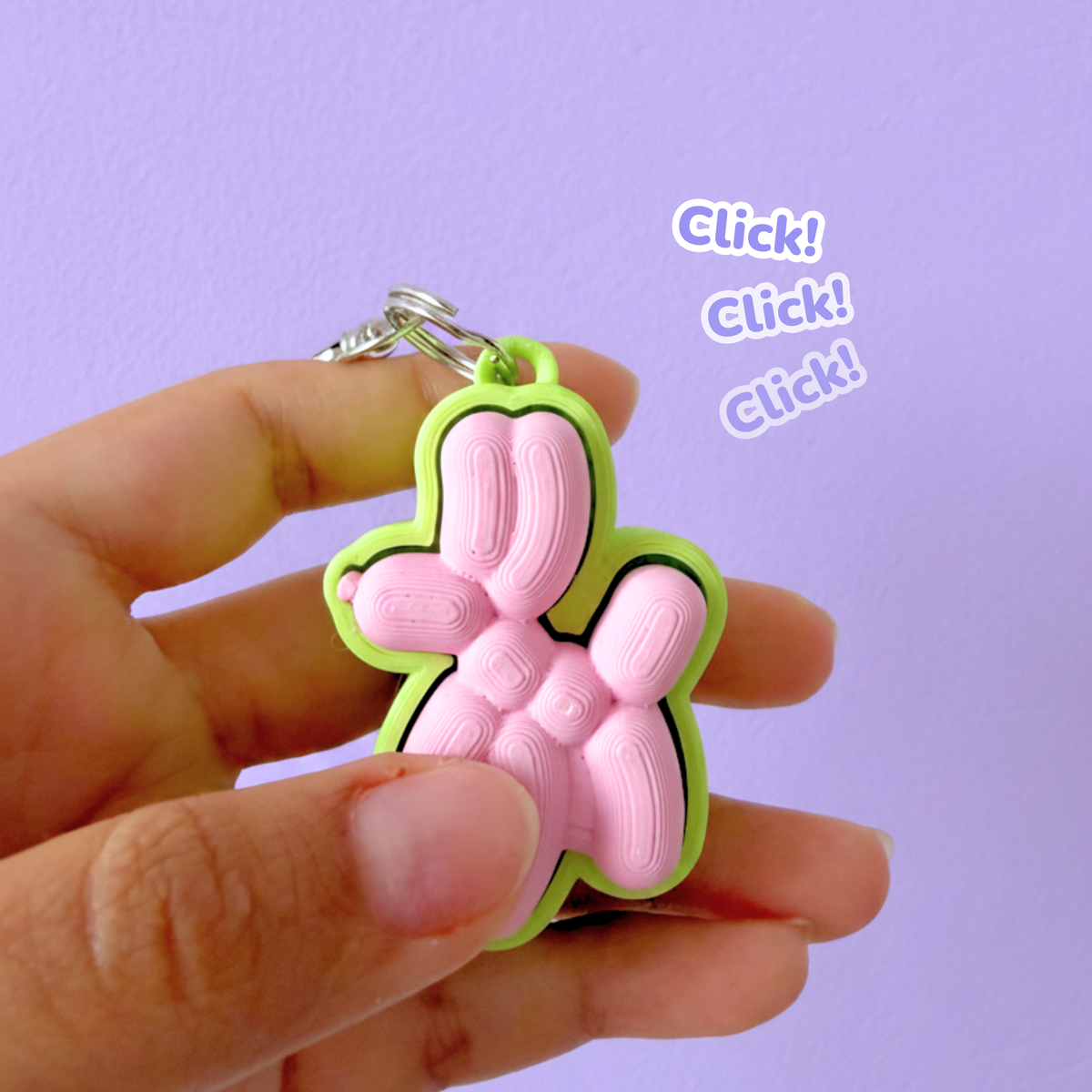 Llavero Clicker Perro Globo